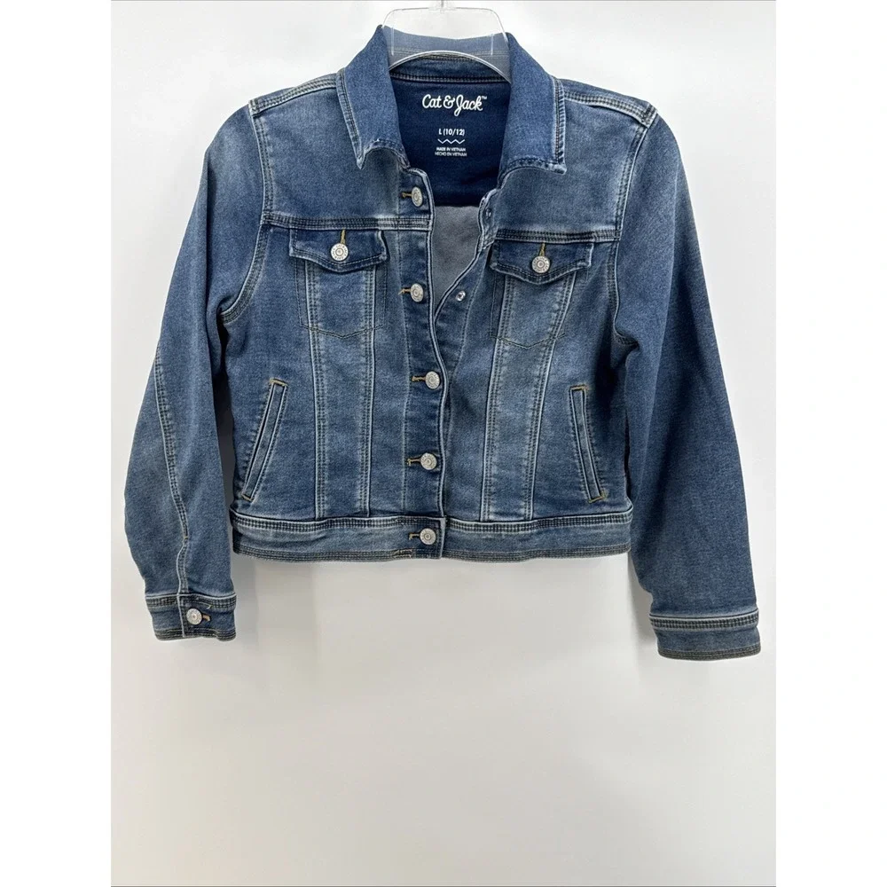 Cat and Jack‎ Girls Denim Jacket - Size L (10/12)